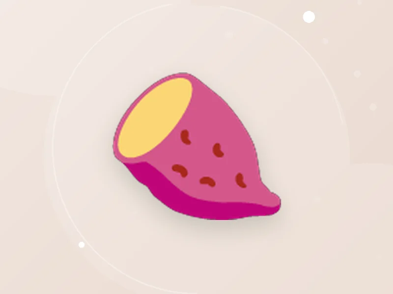 Illustration representing yellow sweet potatoes; not the actual stock