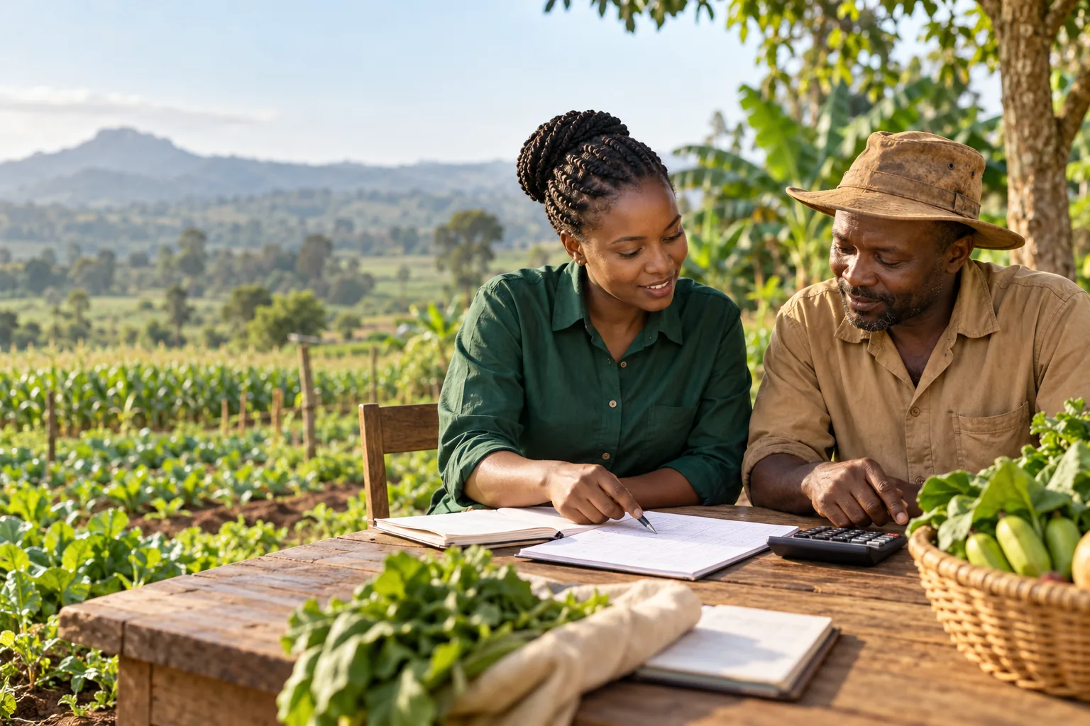 Illustrative consultation between a Kenyan farmer and a farm business adviser